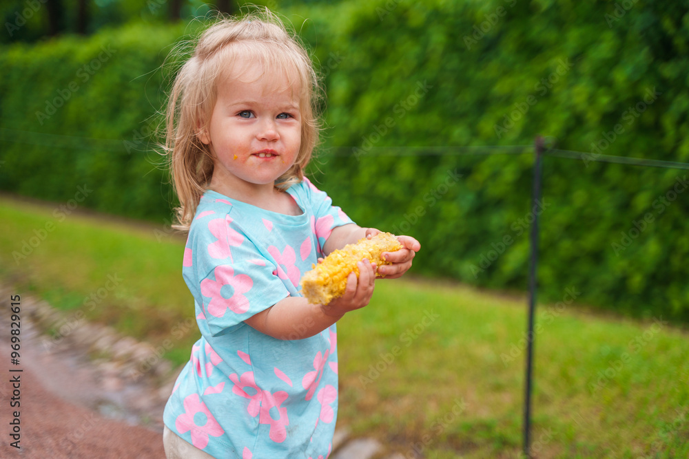 Summer portrait of a little girl child. Summer portrait of a little girl child.