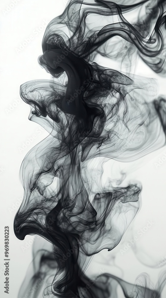 dramatic smoke art billowing black smoke against pristine white background dynamic tendrils creating abstract shapes contrast and movement frozen in time dramatic smoke art billowing black smoke against pristine white background dynamic tendrils creating abstract shapes contrast and movement frozen in time