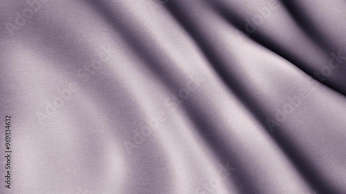 Waving white flag fabric animation, blank cloth texture background, 3d displacement ripple wave, seamless loop