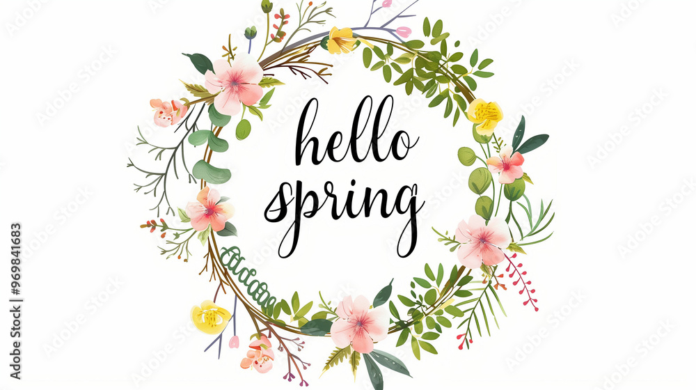 Floral wreath with Floral wreath with
