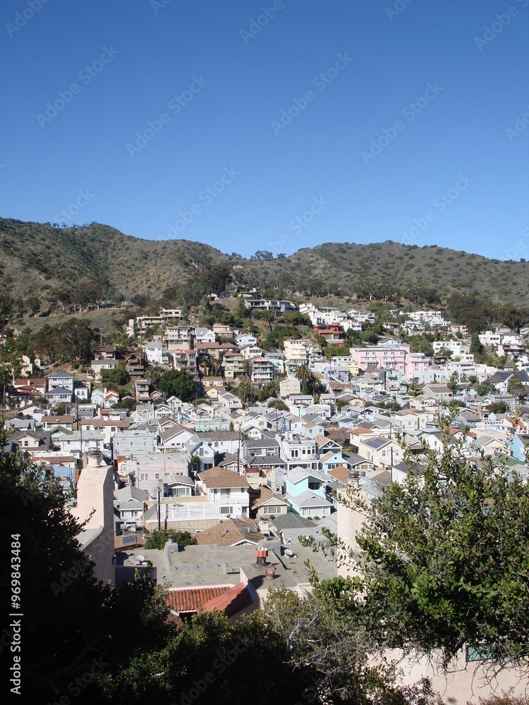 Fototapeta premium view of the village
