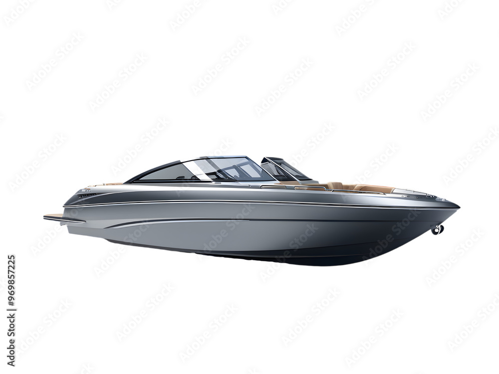 Elegant Speed Boat with Modern Features and Stylish Design, Suitable for Leisure Activities and Fast Marine Travel, Isolated for Versatile Use Elegant Speed Boat with Modern Features and Stylish Design, Suitable for Leisure Activities and Fast Marine Travel, Isolated for Versatile Use