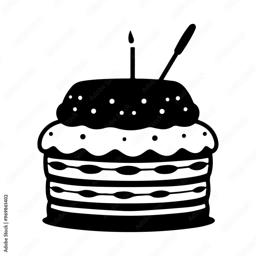 cake illustration vector silhouette, isolated white background cake illustration vector silhouette, isolated white background