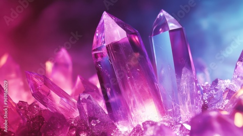 Vibrant purple crystals on a dark background