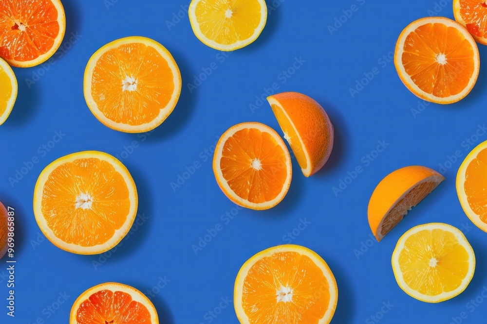 Close-up of three oranges arranged in a row showcasing different sizes emphasizing variety and freshness. Beautiful simple AI generated image Close-up of three oranges arranged in a row showcasing different sizes emphasizing variety and freshness. Beautiful simple AI generated image