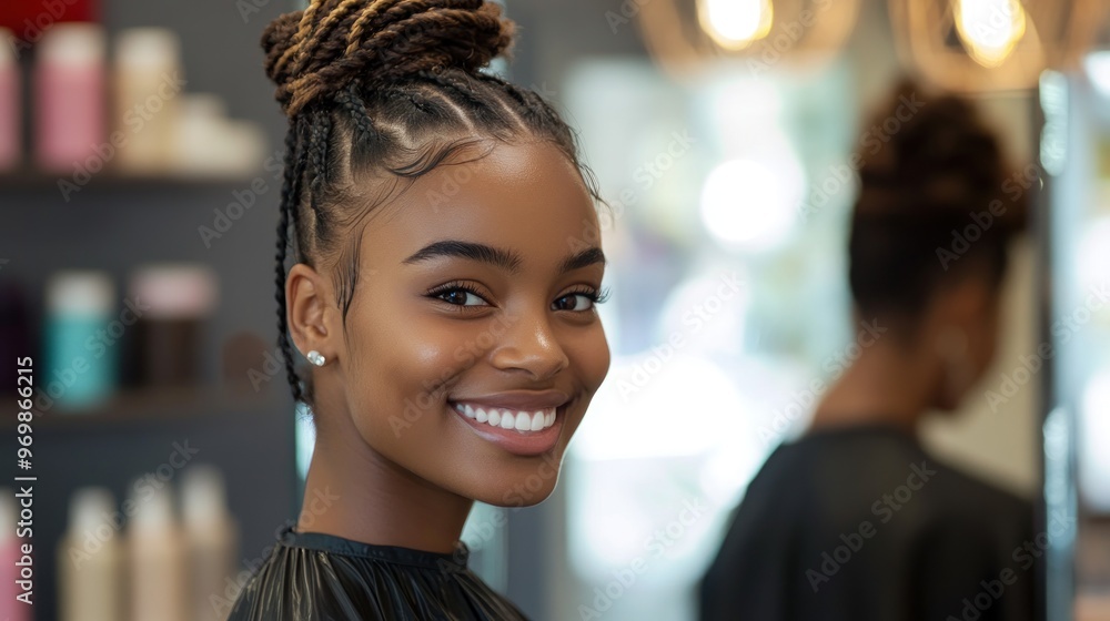 Smiling Woman with Braids Smiling Woman with Braids