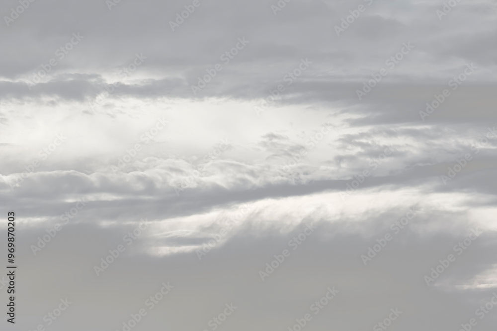 Fototapeta premium Wispy & Billowy Gray & White Cloud