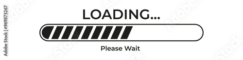 Loading bar vector. Loading icon.