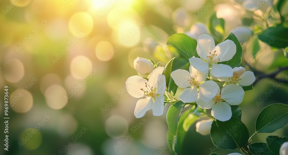 White flowers bloom in a sunlit garden creating a serene atmosphere during springtime White flowers bloom in a sunlit garden creating a serene atmosphere during springtime