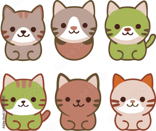 Adorable Cat Stickers A Collection of Cute and Playful Designs