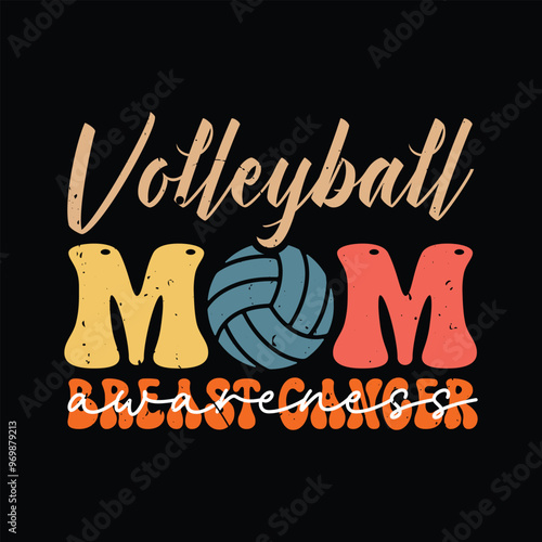Volleyball Mom breast Cancer awareness