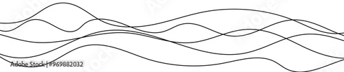 Thin curved wavy lines