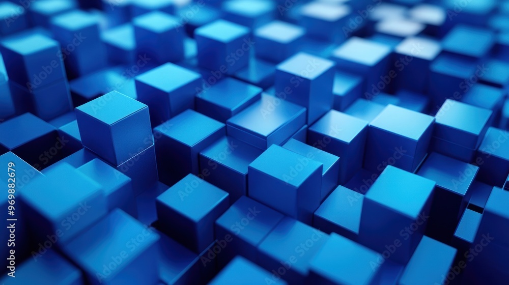 Abstract Blue Cubes Abstract Blue Cubes