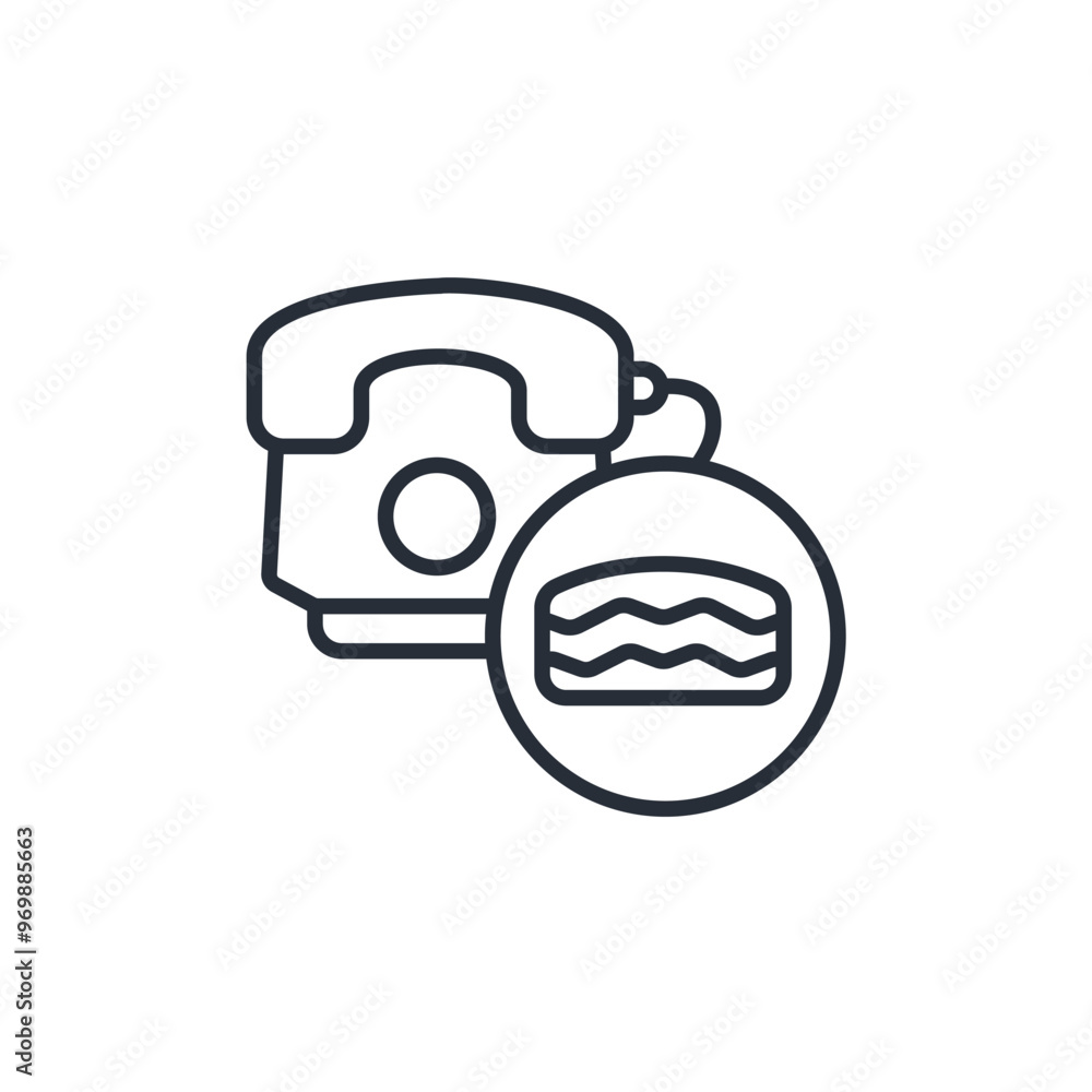 call food icon. vector.Editable stroke.linear style sign for use web design,logo.Symbol illustration. call food icon. vector.Editable stroke.linear style sign for use web design,logo.Symbol illustration.