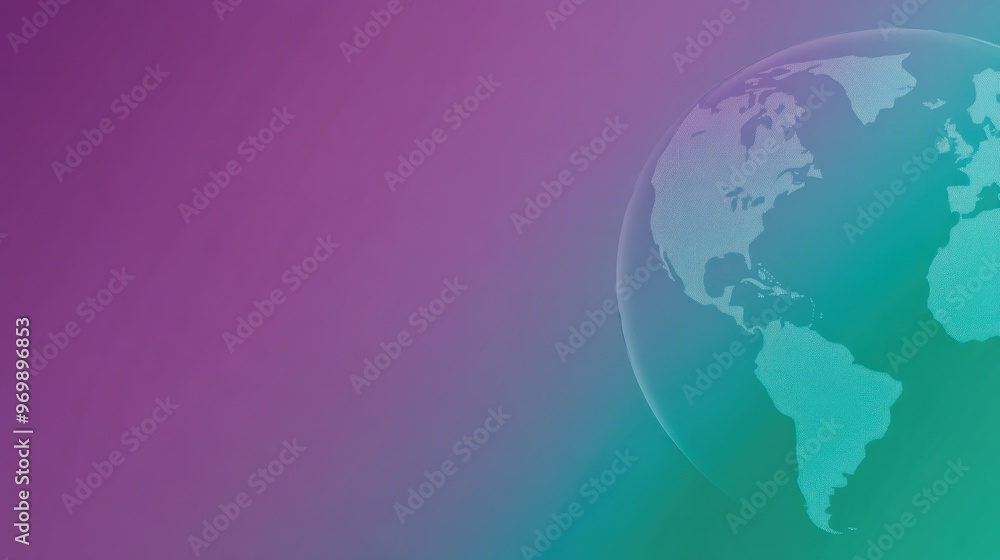 Partial View of a Glittering Globe Against a Gradient Background Partial View of a Glittering Globe Against a Gradient Background