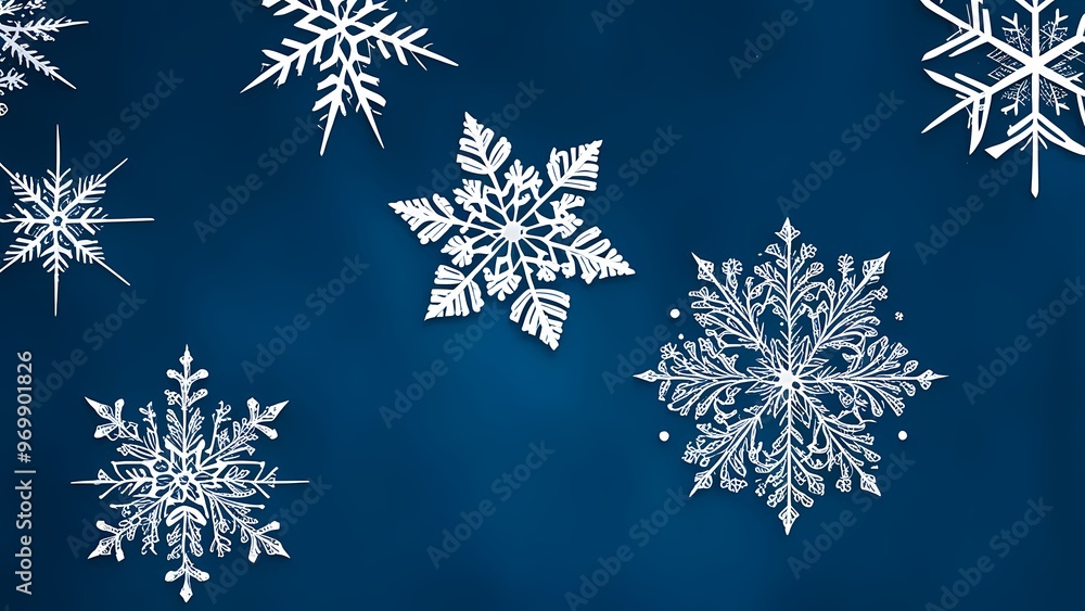 snowflakes on a blue background snowflakes on a blue background