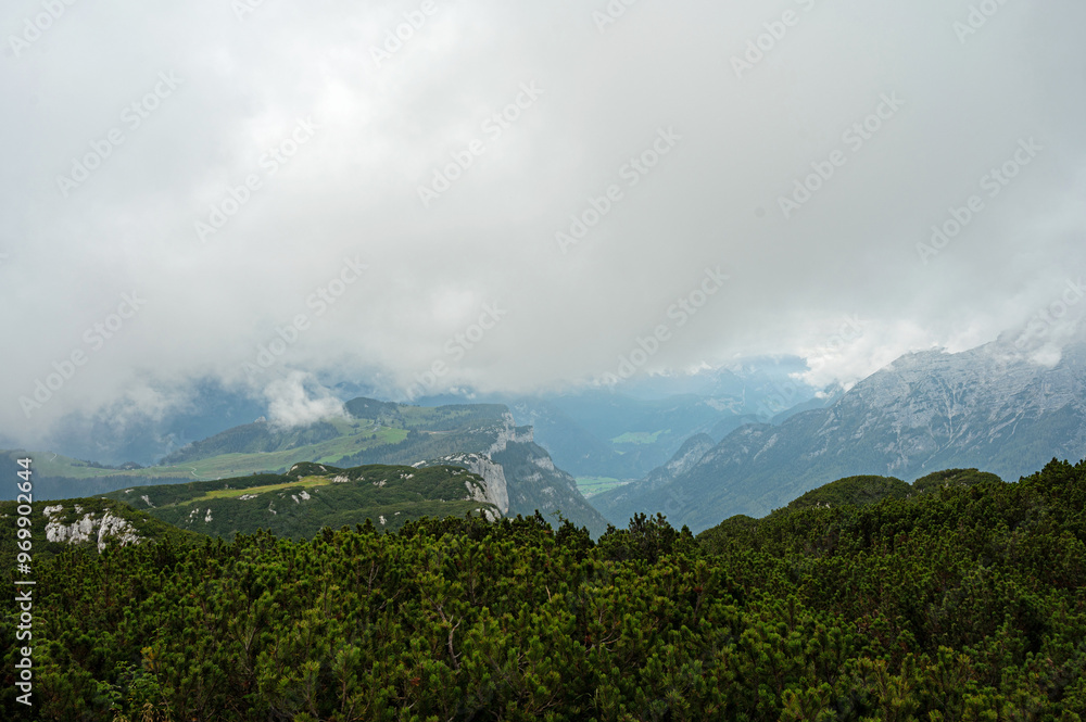 view from the top of the Steinplatte mountain near Waidring in Tyrol in Austria view from the top of the Steinplatte mountain near Waidring in Tyrol in Austria