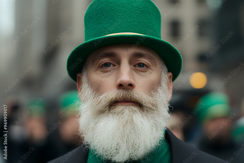 Diverse Group of People Celebrating St. Patrick's Day, Festive Atmosphere and Cultural Celebration Diverse Group of People Celebrating St. Patrick's Day, Festive Atmosphere and Cultural Celebration