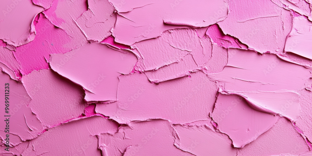 Close-up of a textured surface with layers of pink paint, showing various shades, creating an abstract, artistic pattern. Close-up of a textured surface with layers of pink paint, showing various shades, creating an abstract, artistic pattern.