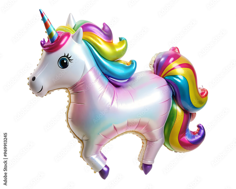 Single unicorn balloons isolated on a transparent or white background Single unicorn balloons isolated on a transparent or white background
