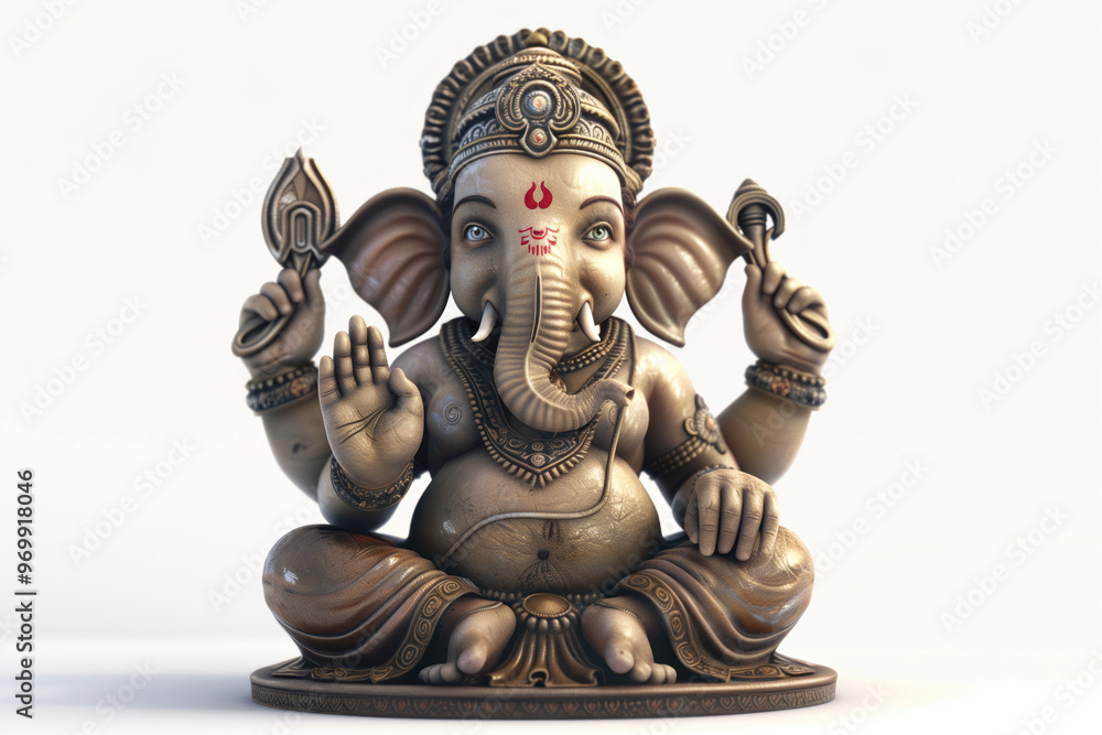 Obraz premium Hindu God Ganesha, Generative AI