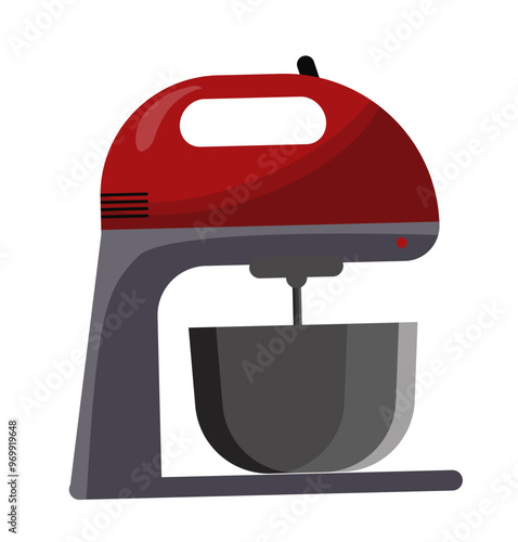 Baker elements set. Kitchen utensils. Coffee machine with hot drink. Aroma and beverage. Sticker for social networks and messengers. Flat vector collection isolated on white background