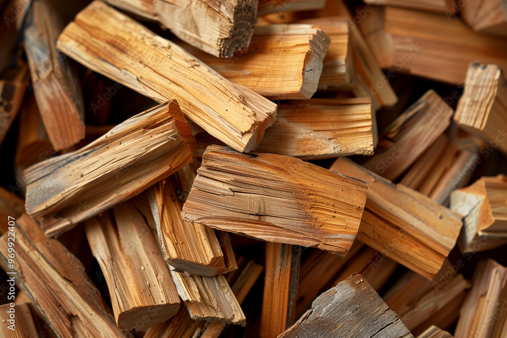 Wood chips for smocking texture background. Natural apricot wood smoking chunks Wood chips for smocking texture background. Natural apricot wood smoking chunks