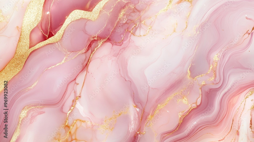 Abstract Pink and Gold Swirls. Abstract Pink and Gold Swirls.