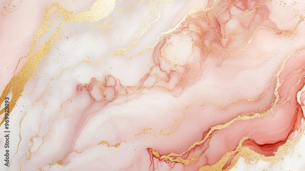 Abstract Pink and Gold Marble Texture. Abstract Pink and Gold Marble Texture.