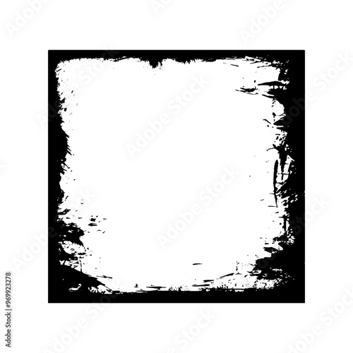 Grunge frame in black and white
