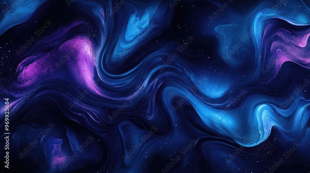 Obraz premium Abstract Blue and Purple Swirling Pattern.