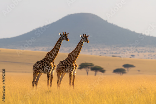 giraffe in the savannah