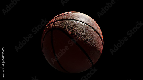 basketball isolated on black