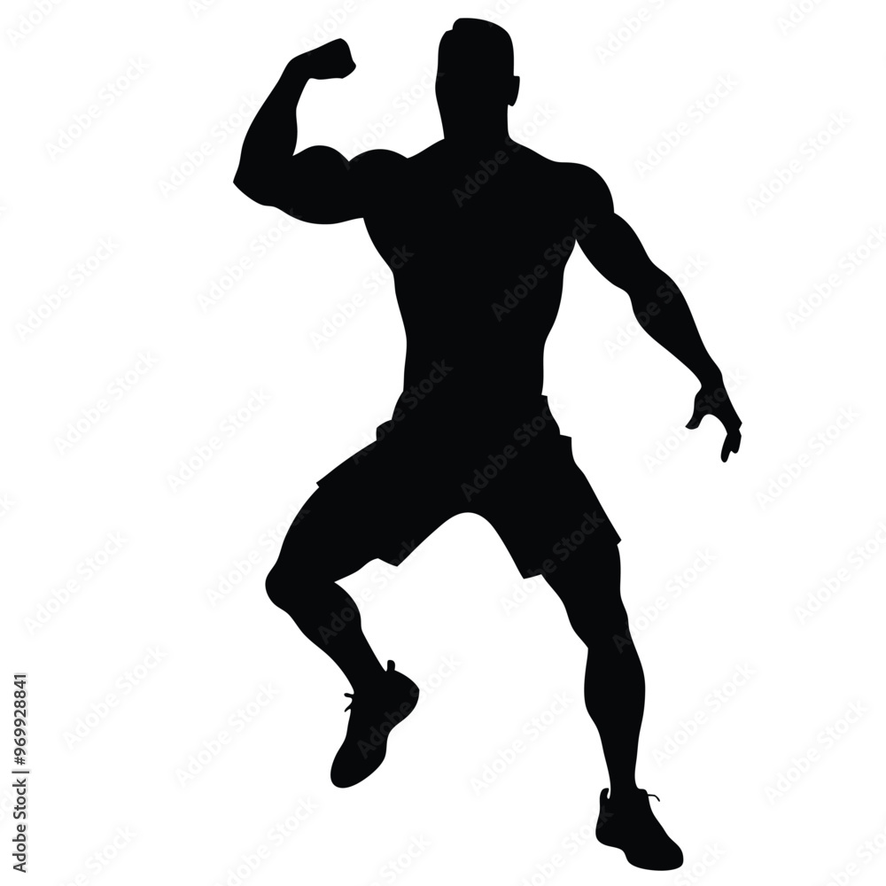 Fototapeta premium an energetic man concept on an isolated white background