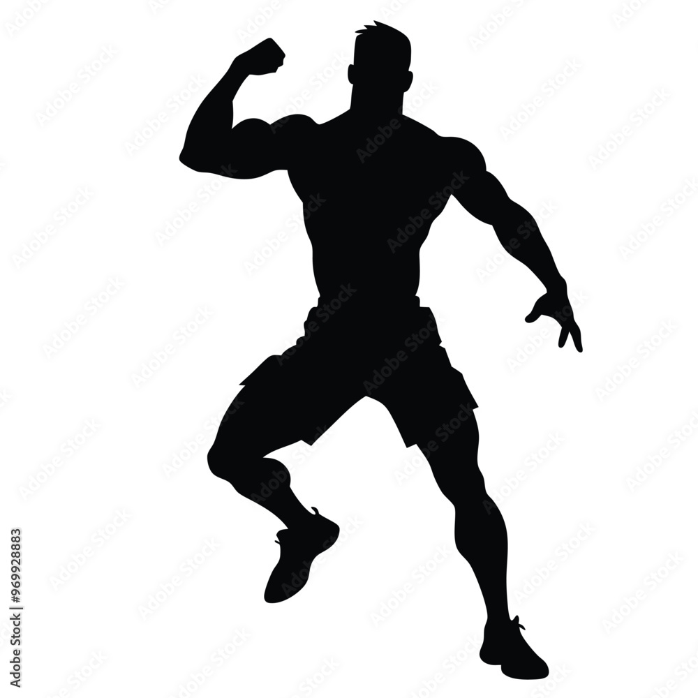 Obraz premium an energetic man concept on an isolated white background