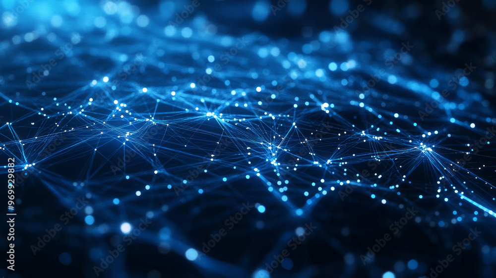 A dark blue background with glowing lines and neon effects. It represents a digital or technology theme, with data flowing like fiber optics. A dark blue background with glowing lines and neon effects. It represents a digital or technology theme, with data flowing like fiber optics.