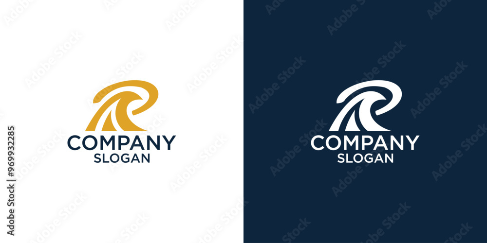 Obraz premium letter r simple abstract monogram logo vector design