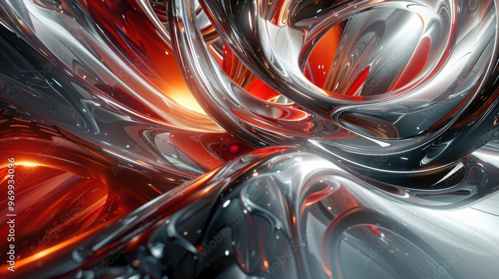 Abstract design with glossy curves and vibrant orange highlights in a dynamic layout Abstract design with glossy curves and vibrant orange highlights in a dynamic layout