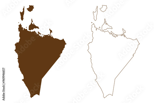 Circular Head Council (Commonwealth of Australia, Tasmania, lutruwita) map vector illustration, scribble sketch Circular Head map photo