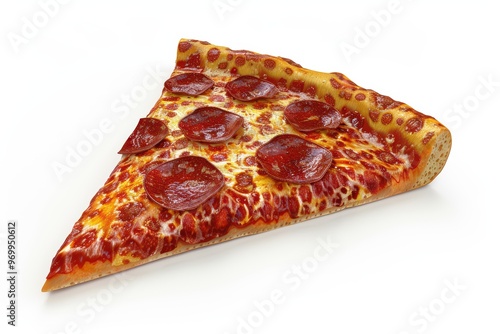 Delicious pepperoni pizza slice with melted cheese and crispy crust, perfect for food lovers and culinary enthusiasts.