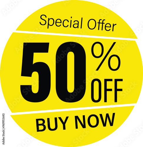 50% Sale Special Offer Discount Price Buy Now Tag, Banner, Icon, Sign, Label boost sell