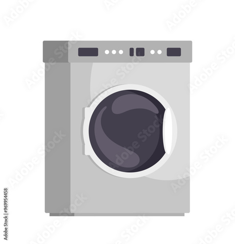 Cleaning bucket icon. Washing machine. Laundry clothes. Cleanliness and hygiene. Household chores and routine. Poster or banner. Flat vector illustration isolated on white background