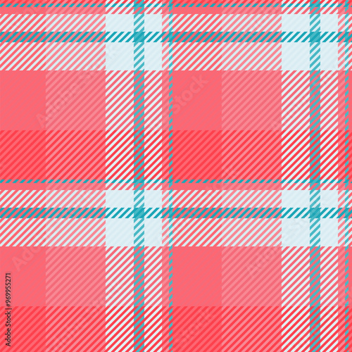 Eps background tartan plaid, stylish check vector seamless. Graph texture fabric textile pattern in red and light colors.