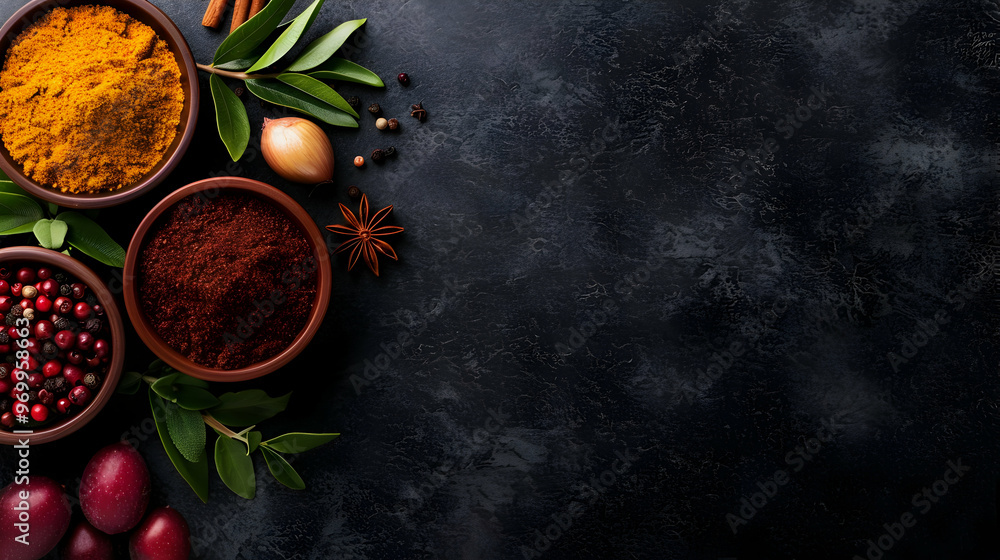 Top View Adaptogenic Food Selection Including Top View Adaptogenic Food Selection Including