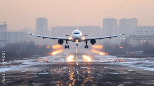 Plane Taking Off, Aircraft Departure and Aviation Action Shot