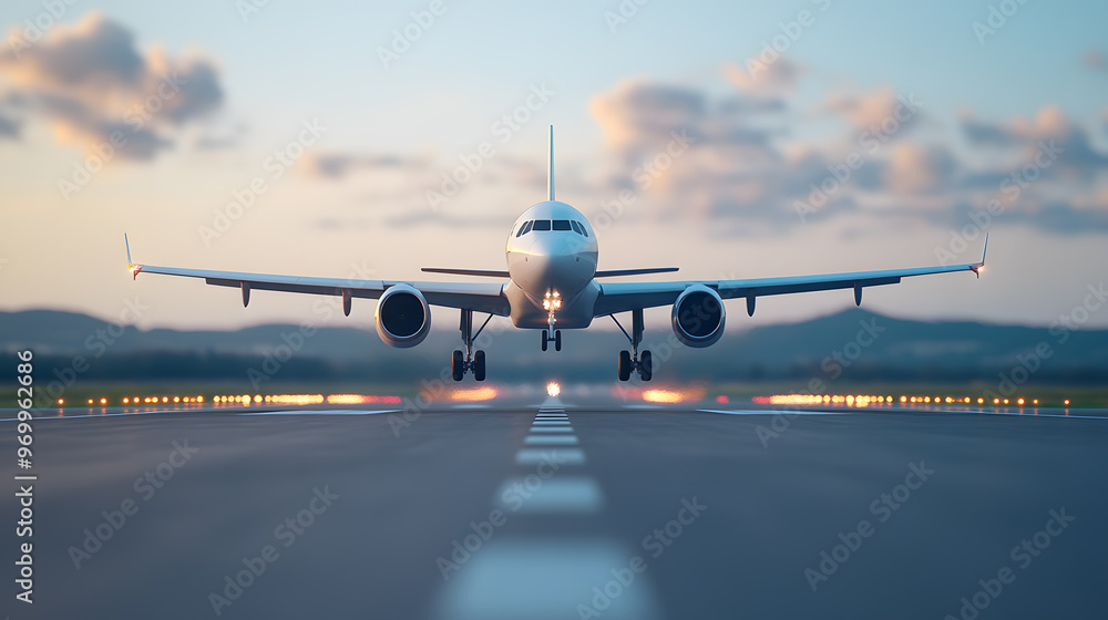 Plane Taking Off, Aircraft Departure and Aviation Action Shot Plane Taking Off, Aircraft Departure and Aviation Action Shot