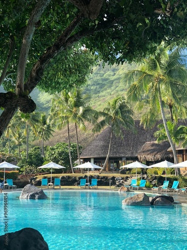 tropical resort pool
