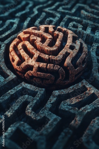 Exploring the Labyrinth of Thought: A Visual Representation of the Mind's Complexities