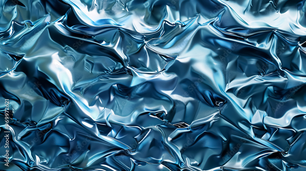 Blue foil texture background. Blue foil texture background.