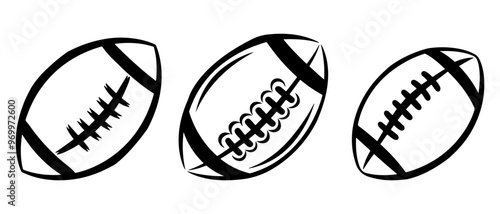 A Set of American Footballs